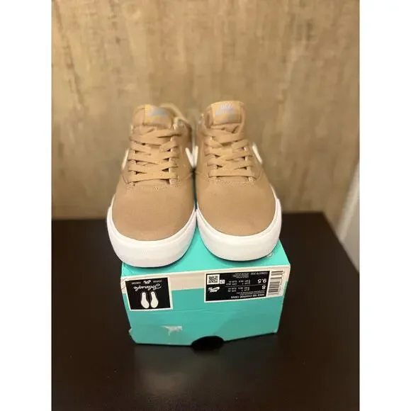 NEW SZ 8m/9.5w - Nike Mens Sb Charge Sneaker, Tan/Wht - Picture 4 of 5